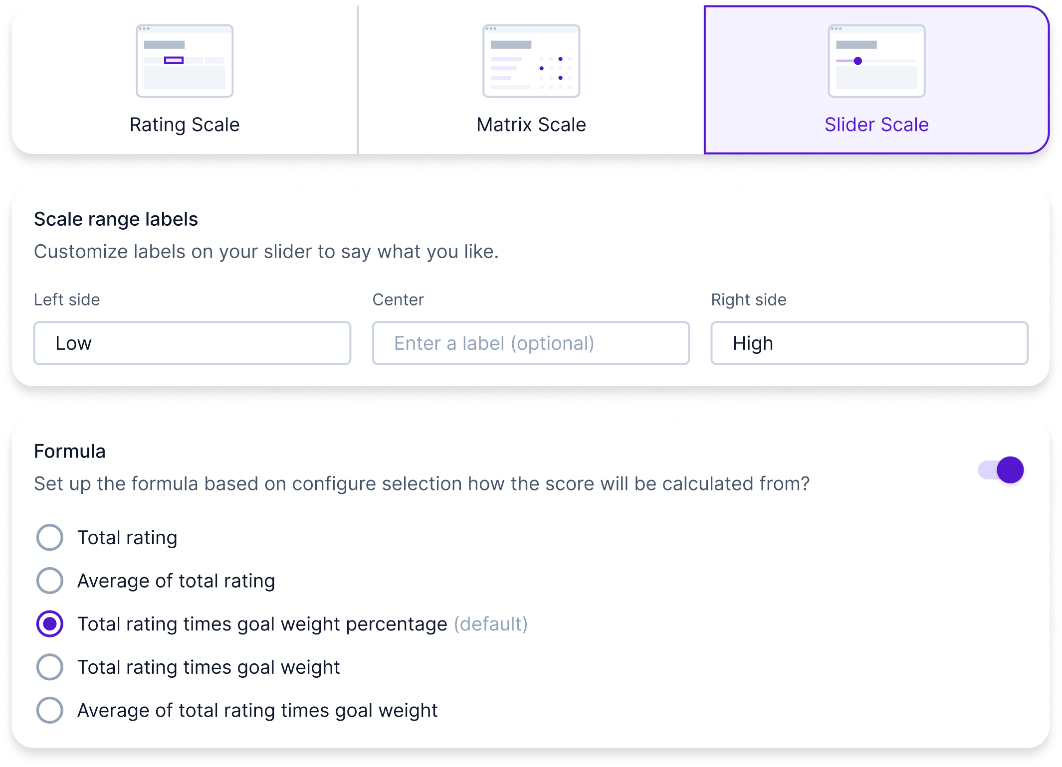 Employee assessment templates Happy5 allows HR managers to conduct robust assessment templates for employee reviews.