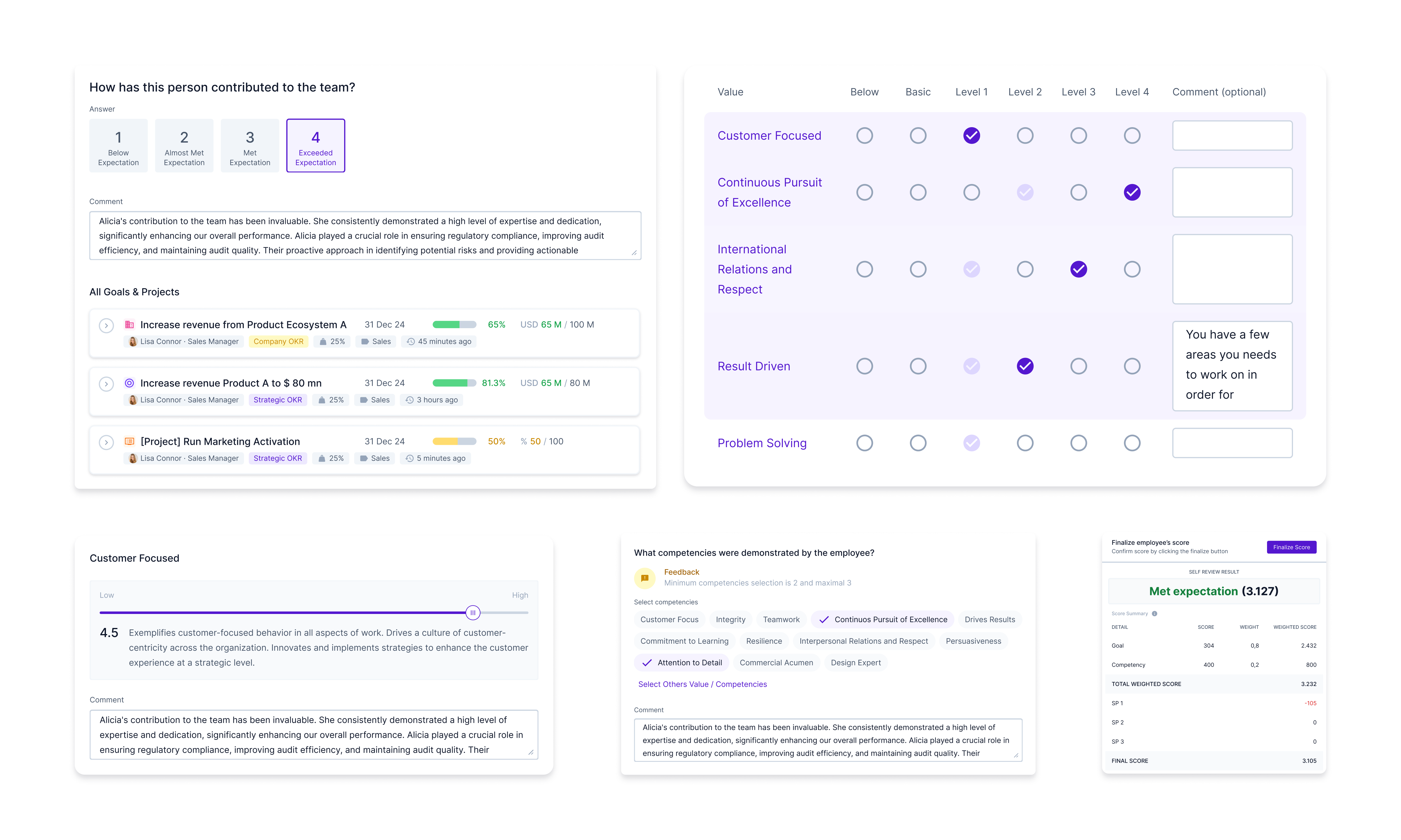 Happy5’s fully customizable employee performance evaluation software Ensure your HR and people operations managers conduct fair and accurate employee 360 reviews with Happy5